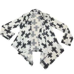 Hot Ginger Y2k 2000s Cross Decor Cardi  Asymmetrical Size‎ Medium